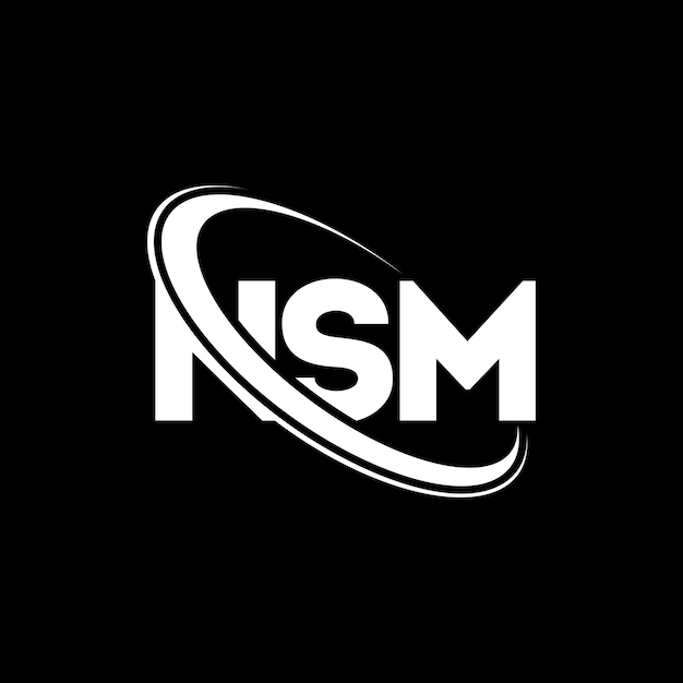 NSM logotipo NSM letra NSM letra diseño del logotipo Iniciales NSM logotipo vinculado con círculo y mayúscula monograma logotipo NMS tipografía para negocios de tecnología y marca inmobiliaria
