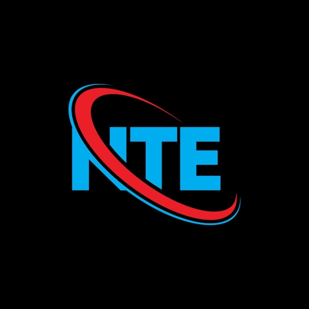 NTE logotipo NTE letra NTE diseño de letra NTE iniciales NTE logo vinculado con círculo y mayúscula monograma logo NTE tipografía para negocios de tecnología y marca inmobiliaria