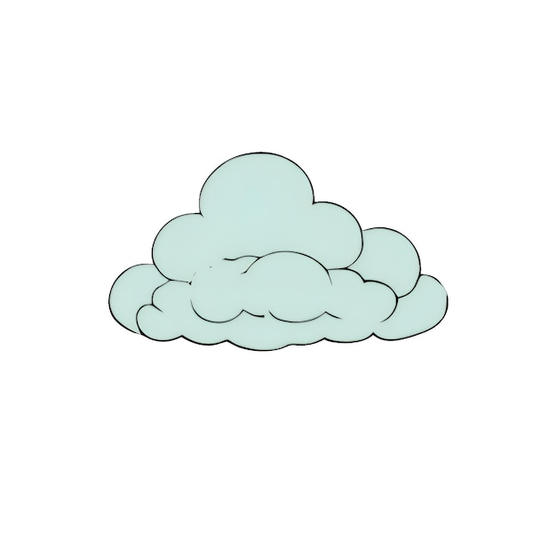 Vector nube azul de dibujos animados