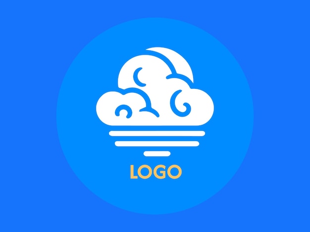 una nube azul que está en un fondo azul