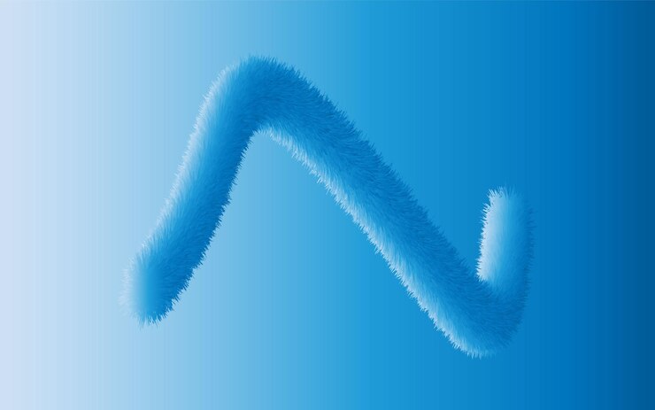 una nube azul que tiene una línea azul en ella