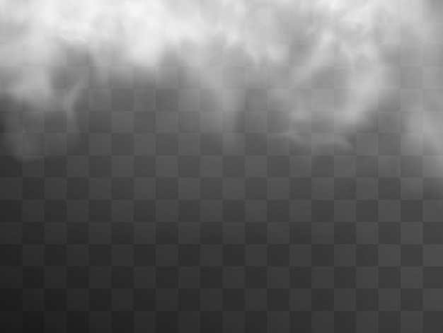 Nube blanca, niebla o humo transparente.