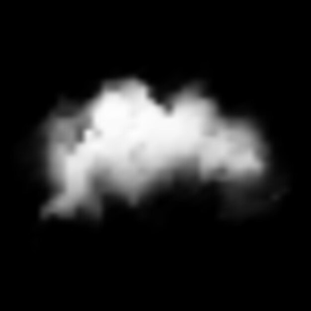 Vector una nube en el cielo fondo negro