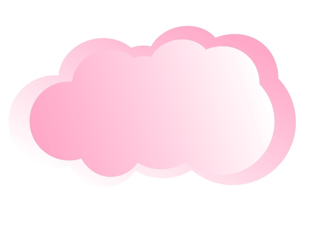 nube de color en relleno degradado sobre un fondo blanco, vector