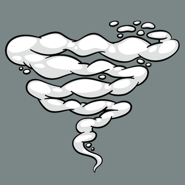 Nube cómica o efectos de movimiento de dibujos animados de humo y explosiones