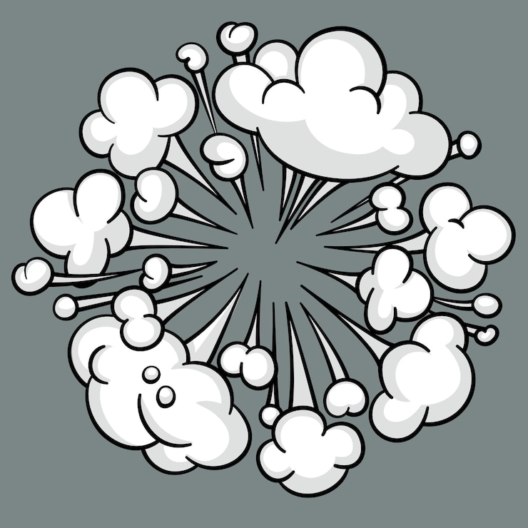 Vector nube cómica o humo