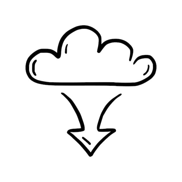 Nube de descarga del servidor de datos doodle