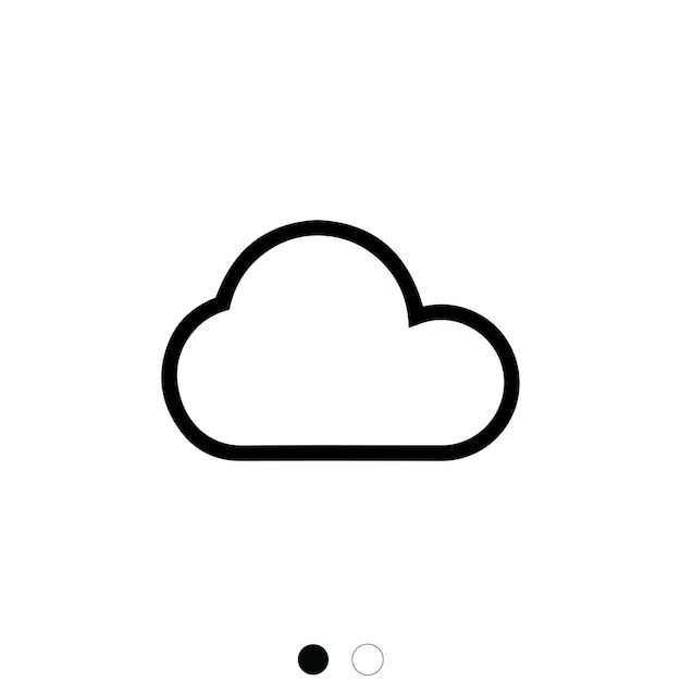 nube dibujada a mano vectorial