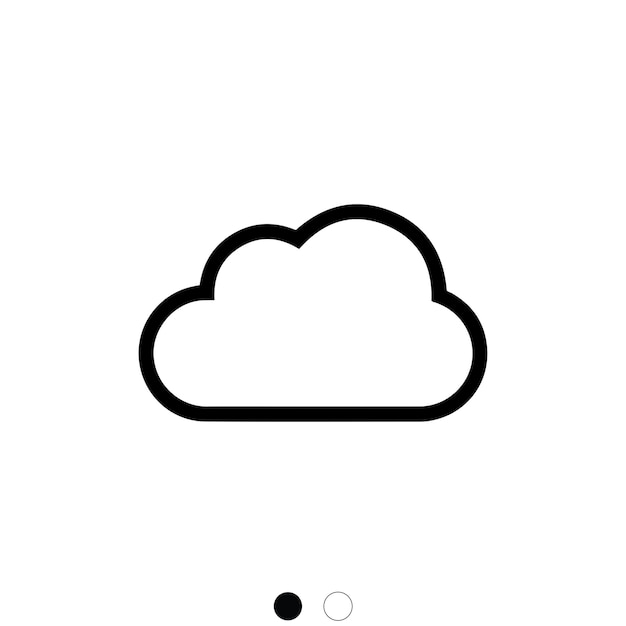 nube dibujada a mano vectorial