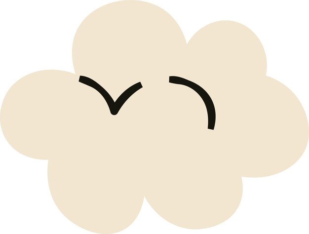 Nube dibujada a mano
