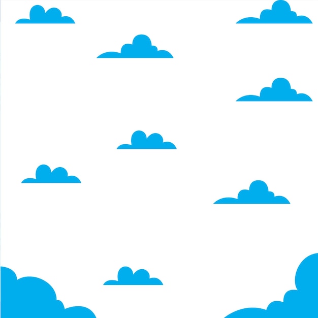 Nube de dibujos animados dibujada a mano Ilustración vectorial de diseño colorido