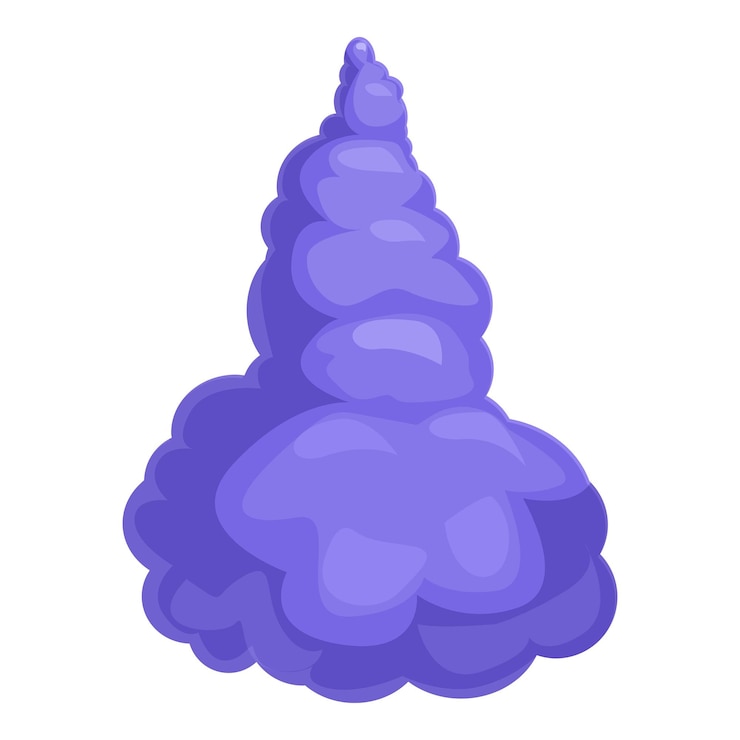 Vector nube de dibujos animados girando hacia arriba formando un cono