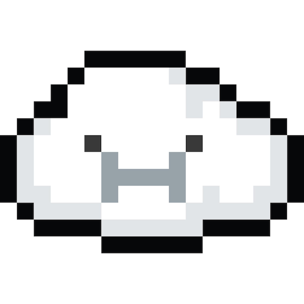 La nube de dibujos animados de pixel art 4