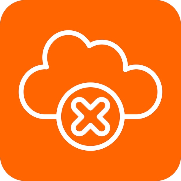 Nube de diseño vectorial Estilo de icono inaccesible