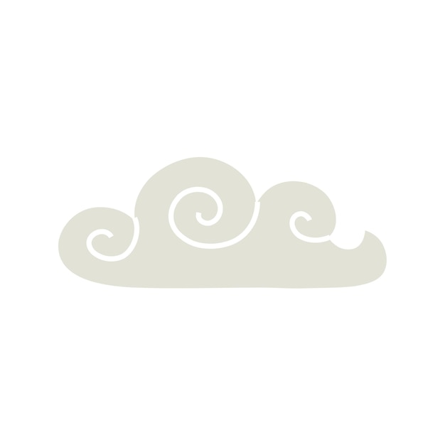 Nube en estilo plano de moda formas simples vector ilustración concepto iconos para condiciones climáticas