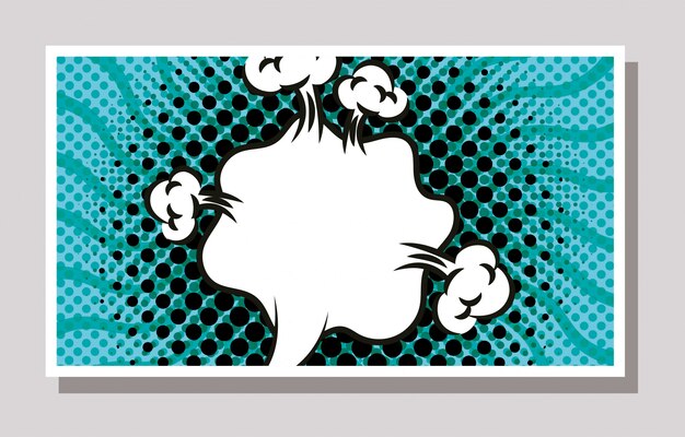 Nube de expresión en estilo pop art