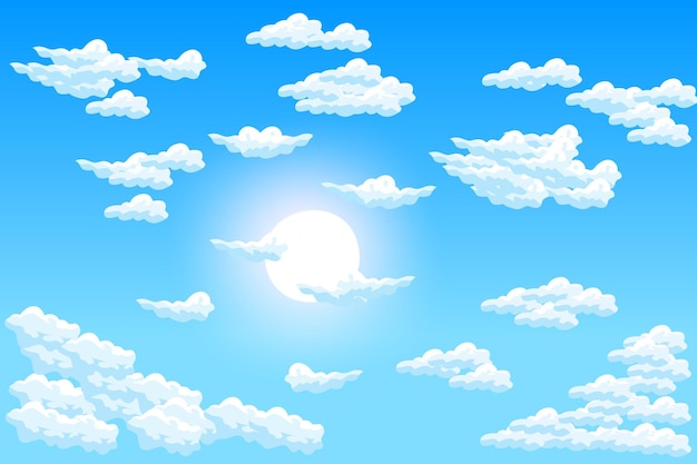 Nube Fondo Diseño Cielo Paisaje Ilustración Decoración Vector Banners Y Afiches