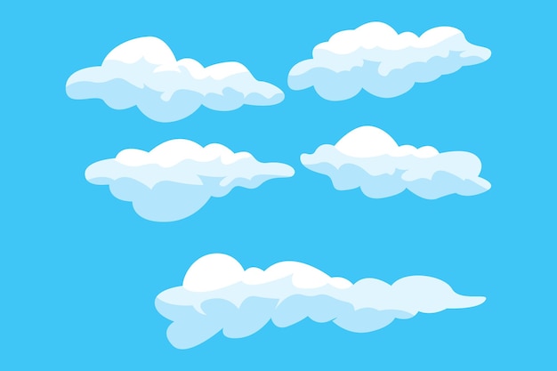 Vector nube fondo diseño cielo paisaje ilustración decoración vector banners y afiches