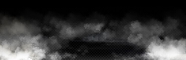 Vector nube de humo blanco con efecto de superposición