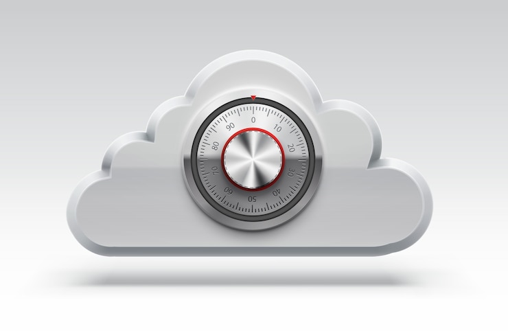 Vector nube icono computación 3d objeto eps 10
