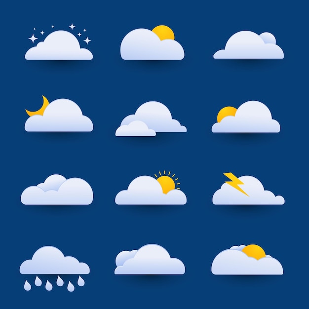 Nube con icono de gradiente solar