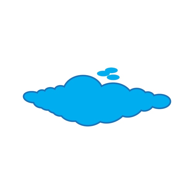 Nube ilustración logo icono vector diseño plano