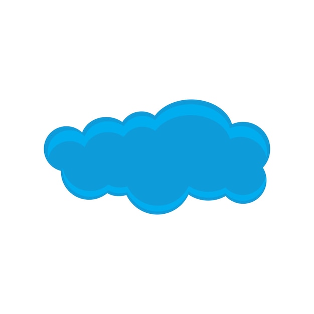 Nube ilustración logo icono vector diseño plano