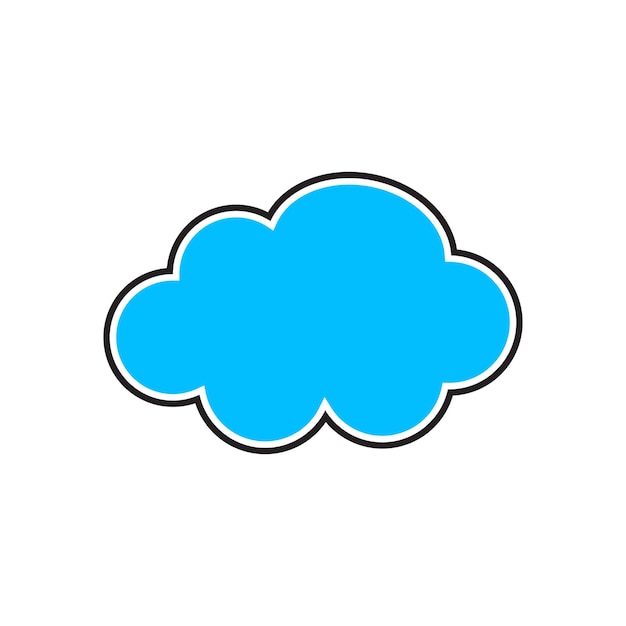 Nube ilustración logo icono vector diseño plano