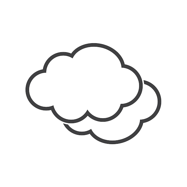 Nube ilustración logo icono vector diseño plano