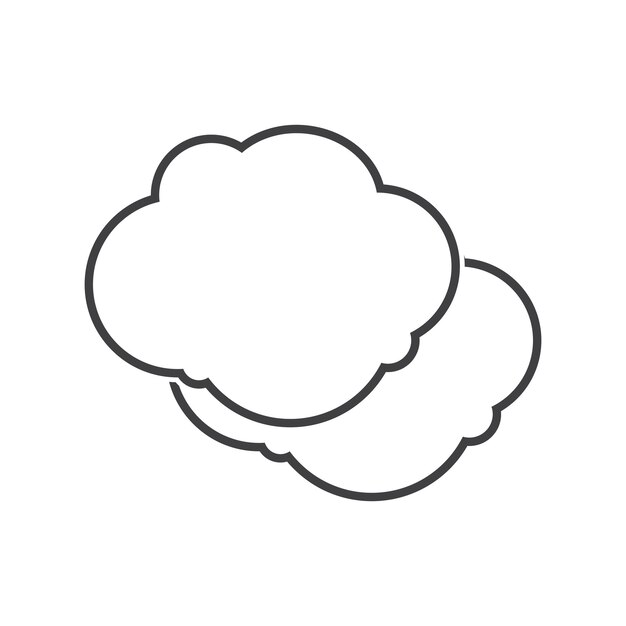 Nube ilustración logo icono vector diseño plano