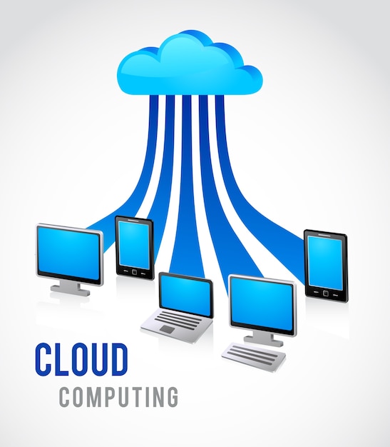 Vector nube de internet, imagen