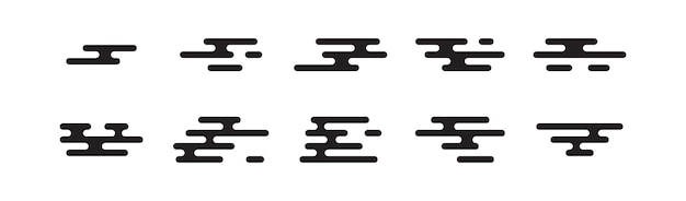Nube japonesa asiática en estilo minimal Elemento de diseño tradicional Vector EPS 10