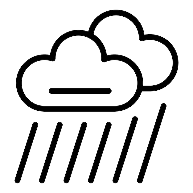 Nube de lluvia aprender icono contorno vector Educación escolar Aula social