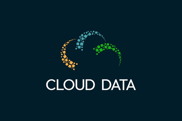 Vector nube de logo y datos
