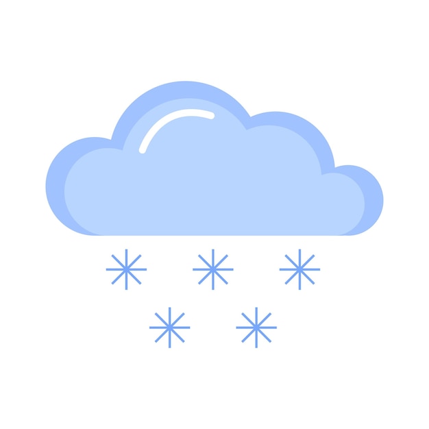 Nube y nieve. Nevada. Icono del tiempo.