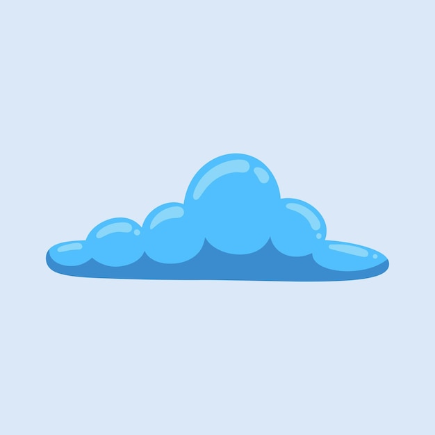 nube nublado vector conjunto clima ilustración lindo simple divertido moderno simple