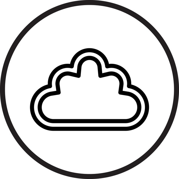 una nube que está en un círculo