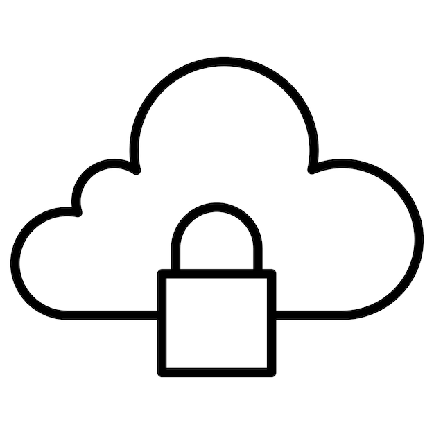 una nube que tiene un bloqueo en ella