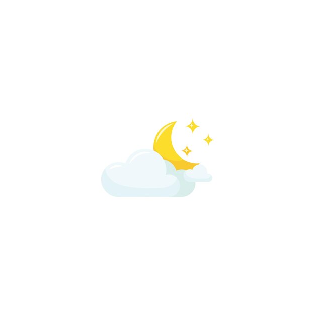 una nube que tiene la luna en ella