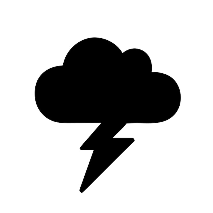 Vector una nube con un rayo en ella