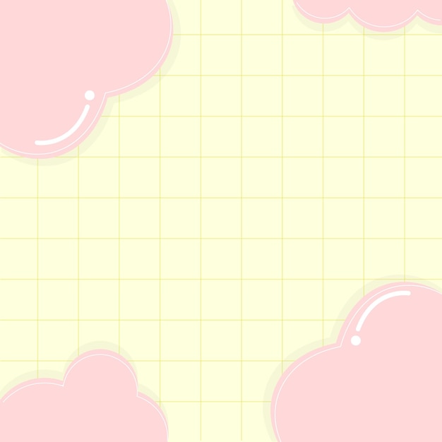la nube rosada en el fondo amarillo