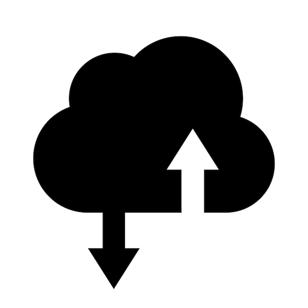 Nube signo símbolo vector glifo color icono