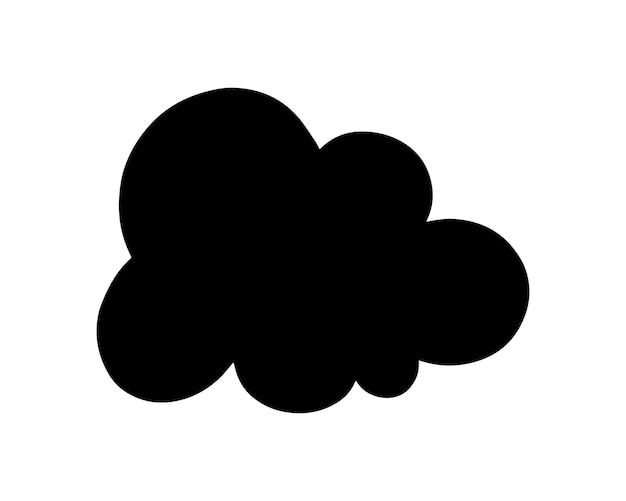 Nube sonriente con los ojos cerrados y las pestañas fenómenos meteorológicos doodle dibujos animados lineales para colorear