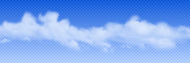 Nube vectorial en un dibujo vectorial realista de fondo transparente