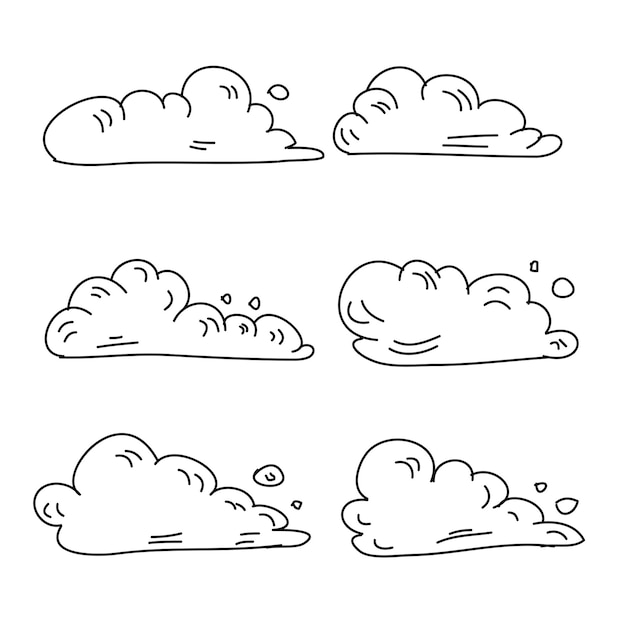 Nube vectorial sobre fondo blanco