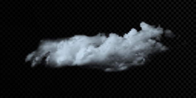 Nube vectorial sobre un fondo transparente