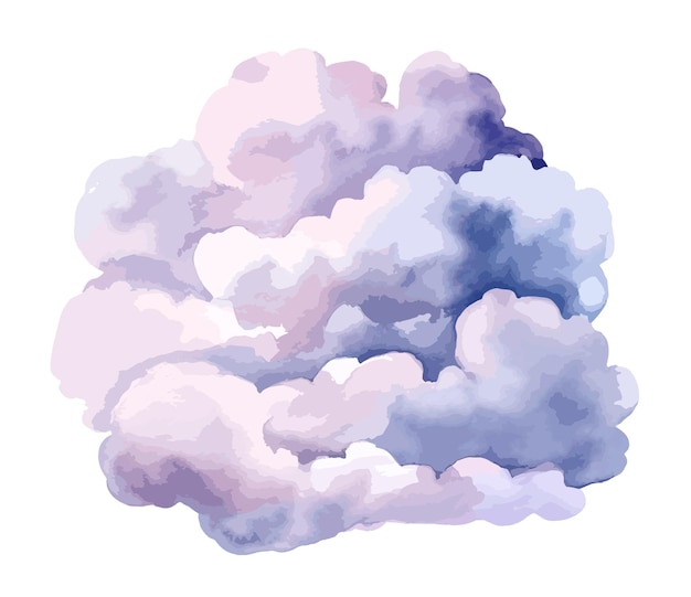 Vector nubes acuarela clipart vector vector