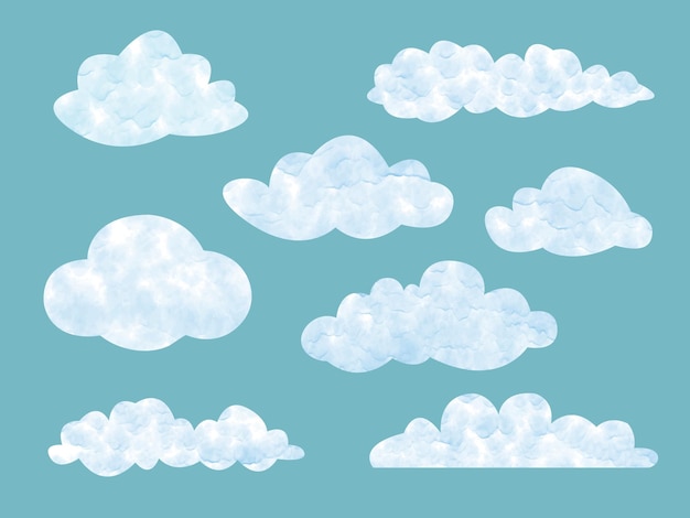 las nubes de acuarela.