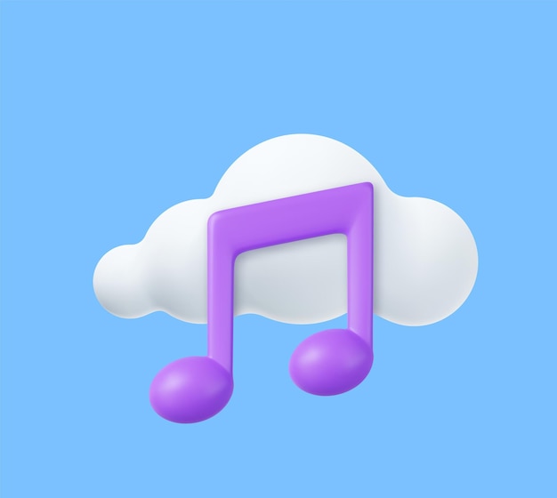 Nubes de almacenamiento de música 3d