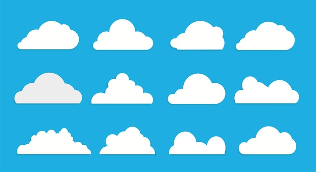 Nubes blancas en el cielo azul sin sombra. Valores